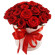 красные розы в шляпной коробке. Турция